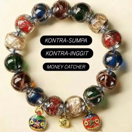 THE GOLD DEVOURING BEAST BRACELET Three-Piece Gold Dragon Bracelet with Gray Glass Beads & Five-Color Gray Gold Dragon Palace Design for Attracting Wealth and Prosperity Ethnic Style rose  quartz  bracelet couple  bracelet