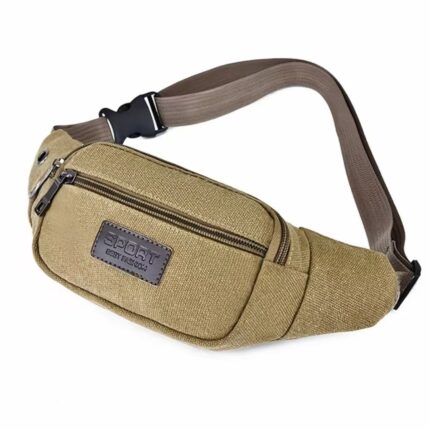 Casual Canvas Waist Bag, Waist Mobile Phone Bag, Banana Bag, Nylon Sports Bags and Men Fanny Pack