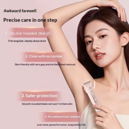 Onlife 2 IN 1 Hair Trimmer Epilator Rechargeable With auxiliary light Hair Removal Women Bikini Trimmer Machine Electric Shaver Upgraded ceramic blade