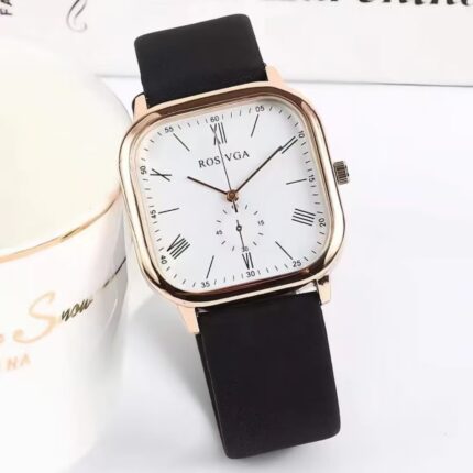 Fashion Unisex Watch Female Men's‑Universal Minimalism Leather Quartz Watches
