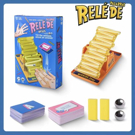 Palabras Relé De Rocking Seesaw Tilt N Shout Board Games Family Games Montessori Puzzle Toy for Kids and Adults Party 25x16.7x5.8 cm Nitrosamine Free