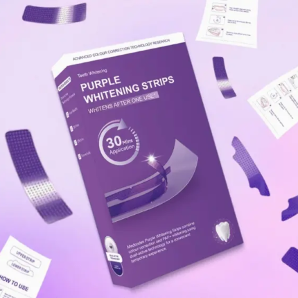 Hismile V34 Purple Teeth Whitening Strips for Sensitive Teeth Fast Results in 7 Days Whiten Your Smile Naturally