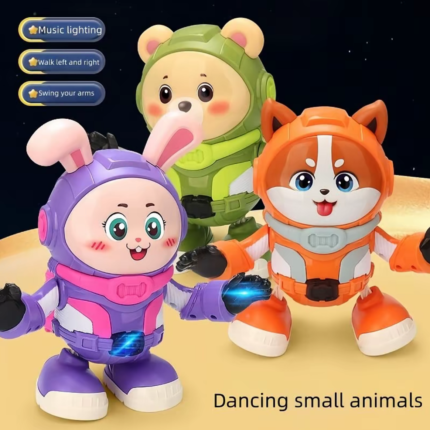 Electric Space Rabbit Dancing Walking Electronic Doll with Music and Light Electronic Pet Toy for Kids Space Exploration