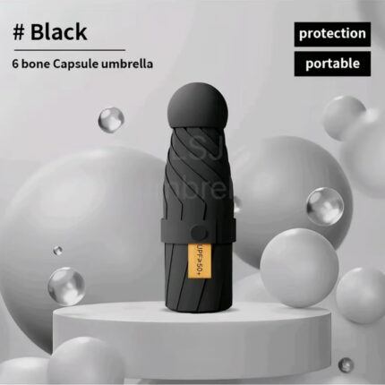 Capsule Mini UV Umbrella Six-Folds small Umbrella Folding UV