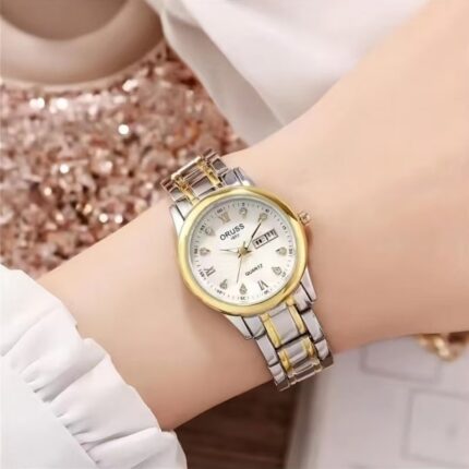 Men/Women Stainless Steel Dual Calendar Waterproof Luminous Luxury Watch Fashion Pointer Korean Version Quartz Automatic Analog Wrist Watch For Men
