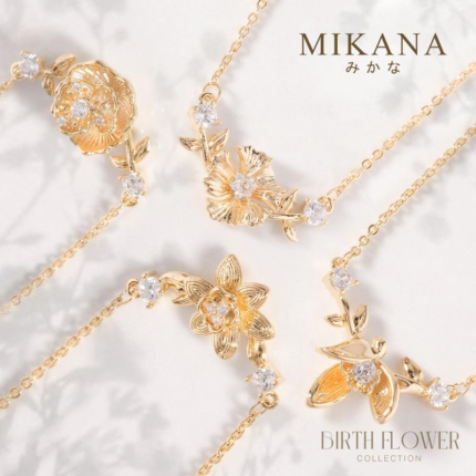 Mikana Elegant Birthflower Necklace Collection Daily Fashion Accessories For Women