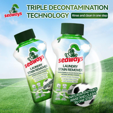 Seaways Laundry Stain Remover Powder (340g), Laundry whitener, Sweat Stains, Oil Stains, Yellow Stains, Long-lasting fragrance, Oxi Action Powder, 2-in-1 Laundry Cleaner, Refresh & Brighten