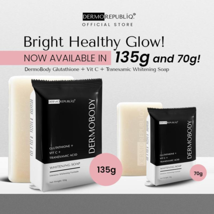 DermoBody Glutathione + Vitamin C + Tranexamic Acid Brightening Body Bar Soap