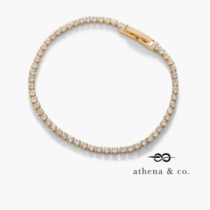 Athena & Co. 18k Gold Plated Nikita Tennis Bracelet - Petit