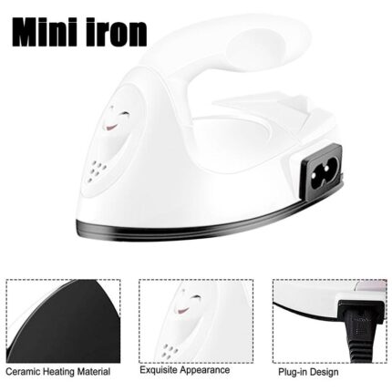 Portable Iron Mini Foldable Garment Iron for Clothes Wet and Dry Handheld Iron with Ceramic Heating Material & Exquisite Appearance