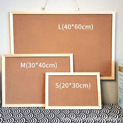 Cork Boards for Walls with Wooden Frame, Double Sided Office Board for Wall Organizer, Bulletins Board Decorative Hanging Pin Board for School, Home & Office, Memo Board