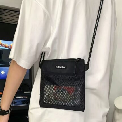 Messenger Bag Men's Ins Trendy Small Bag Harajuku Canvas Shoulder Bag Artistic Male Student Trendy Korean Street Bag Female