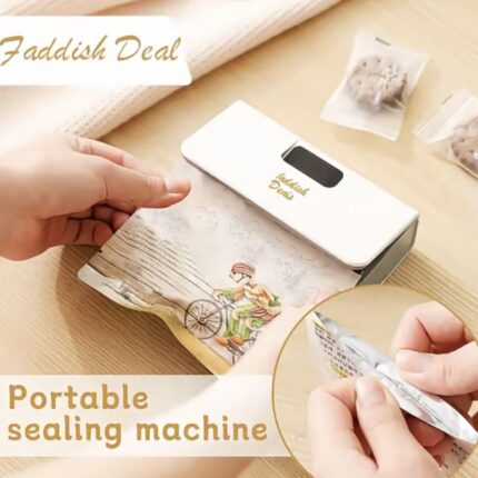 Rechargeable smart sealing machine, mini small sealer, portable, suitable for tea and snacks, manual hand-press type, creative small gift，Portable sealing machine，compact food storage sealing device，rechargeable