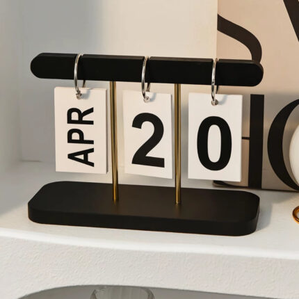 Nordic Minimalist Creative Flip Calendar Desk Ornament for Home, Living Room, Dining Table, Coffee Table, And Office Decoration.