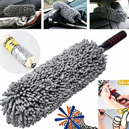 Car Cleaning Brush Microfiber With Extendable Handle for Cleaning Retractable Long Handle Window Wash Cleaner Dirt Dust Clean Brush