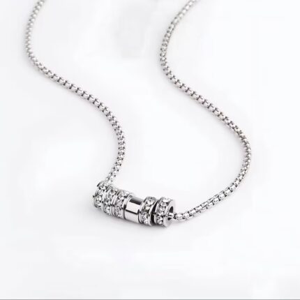 Diamond Hoop Pendant Necklace for Men and Women Gift fashion accessories