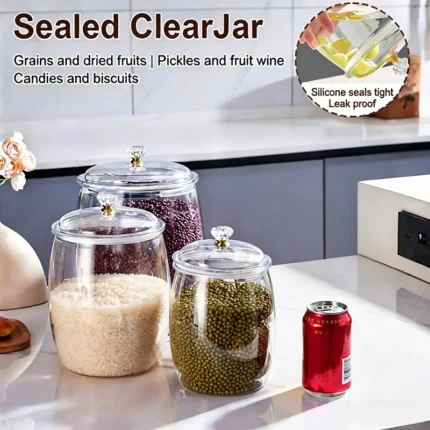 Thickened sealed tea cans, komersyal na tangerine peel storage cans, malaking cereal storage cans, dry goods display bote Containers Kitchen Utensils Bottles Organiser Tin Canister