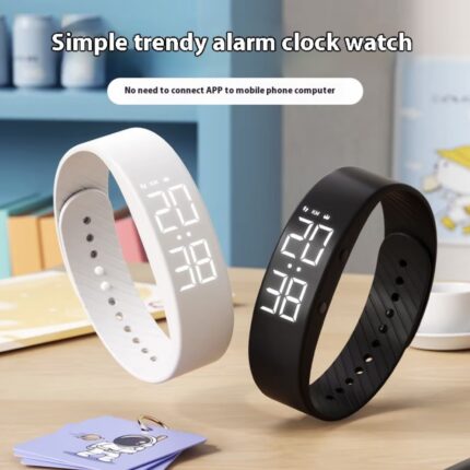 Waterproof Digital Sports Watch for Men Women, Step Counter, Calorie Tracker, Silent Vibration Alarm, Soft Silicone Strap, LED Display for School, Running, Fitness & Daily Wear