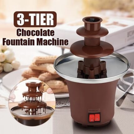 Mini DIY Chocolate Fountain Machine Falls Filling Machine Melting Tower with Heating Home Child Activities
