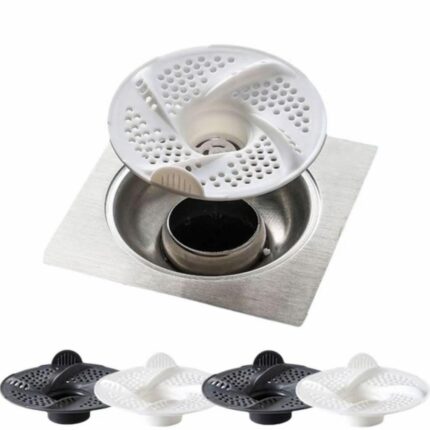 3pcs Hygienic Vortex Floor Drain RotatingAnti-Clogging Drain Cover Mesh Design BugProof Sink Strainer Toilet Area