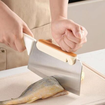 Household Hand-Protecting KnifeStar ShopTapper, Kitchen Bone-Cutting Knife BackBooster, Labor-Saving Hand Guard for VariousKitchen Knives (Vegetable Cutting)